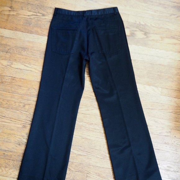 Yves Saint Laurent black satin trousers - Picture 2 of 5